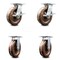 Service Caster 8 Inch High Temp Phenolic Caster Set with Roller Bearing 2 Brakes and 2 Rigid SCC-35S820-PHRHT-SLB-2-R-2 - alternate 1